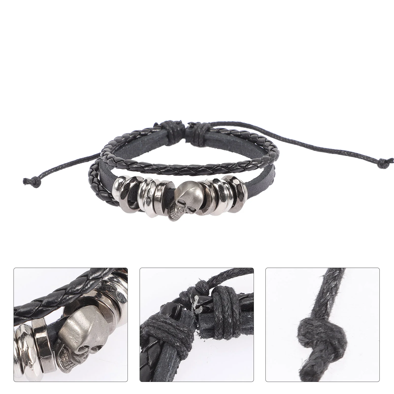 

Ghost Bracelet Vintage Men Punk Wristband Chain Style Beaded Trend Bracelets Alloy Women Personalized Man