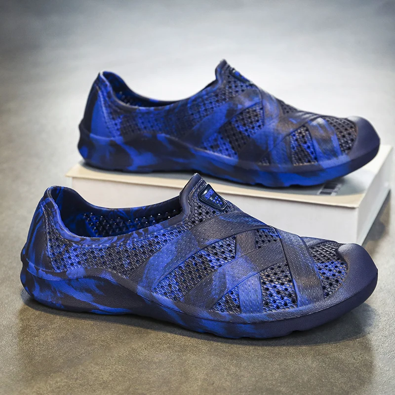 Мужские камуфляжные пляжные сандалии дышащие шлепанцы для воды без застежки