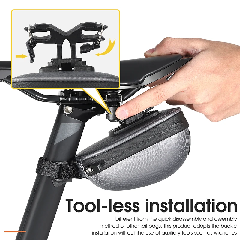 Сумка на седло велосипедная водонепроницаемая с чехлом