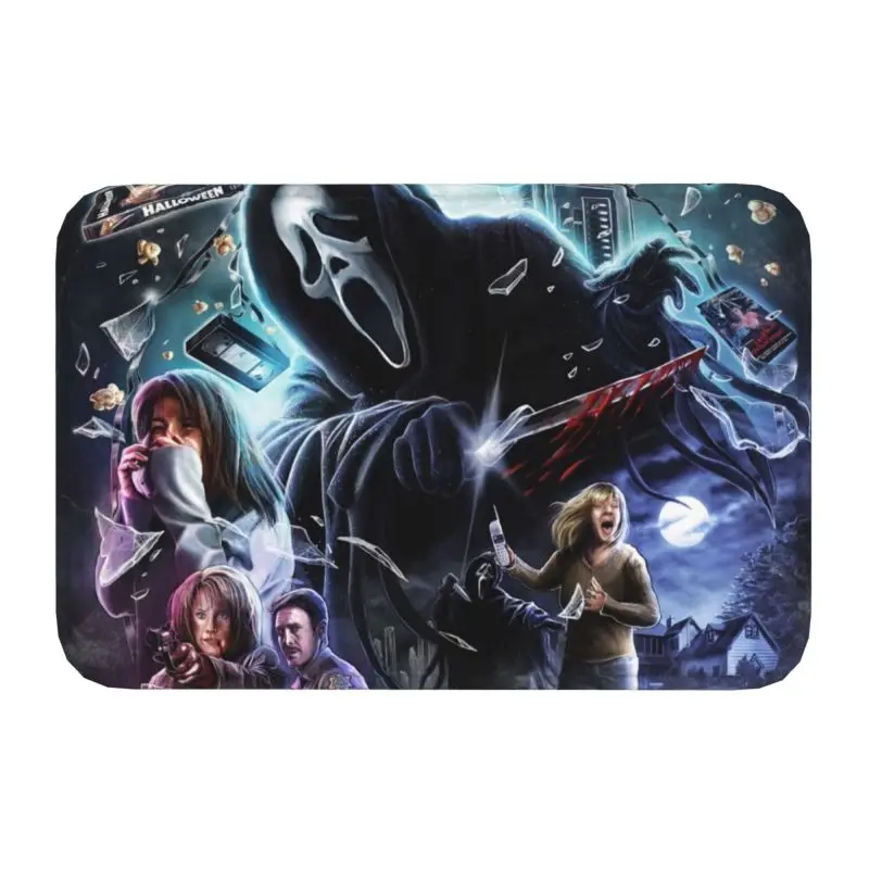 

Scream Halloween Movie Doormat Non-Slip Kitchen Bathroom Mat Bedroom Balcony Door Floor Entrance Carpet Rug
