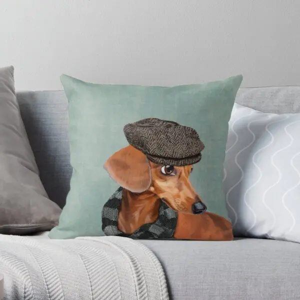 

Elegant Mr Dachshund Printing Throw Pillow Cover Bedroom Cushion Wedding Home Hotel Case Soft Throw Fashion Pillows not include