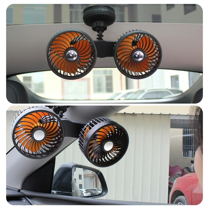 Fan Auto Suction Cup Cooling Fan For Dashboard Home Office Aos