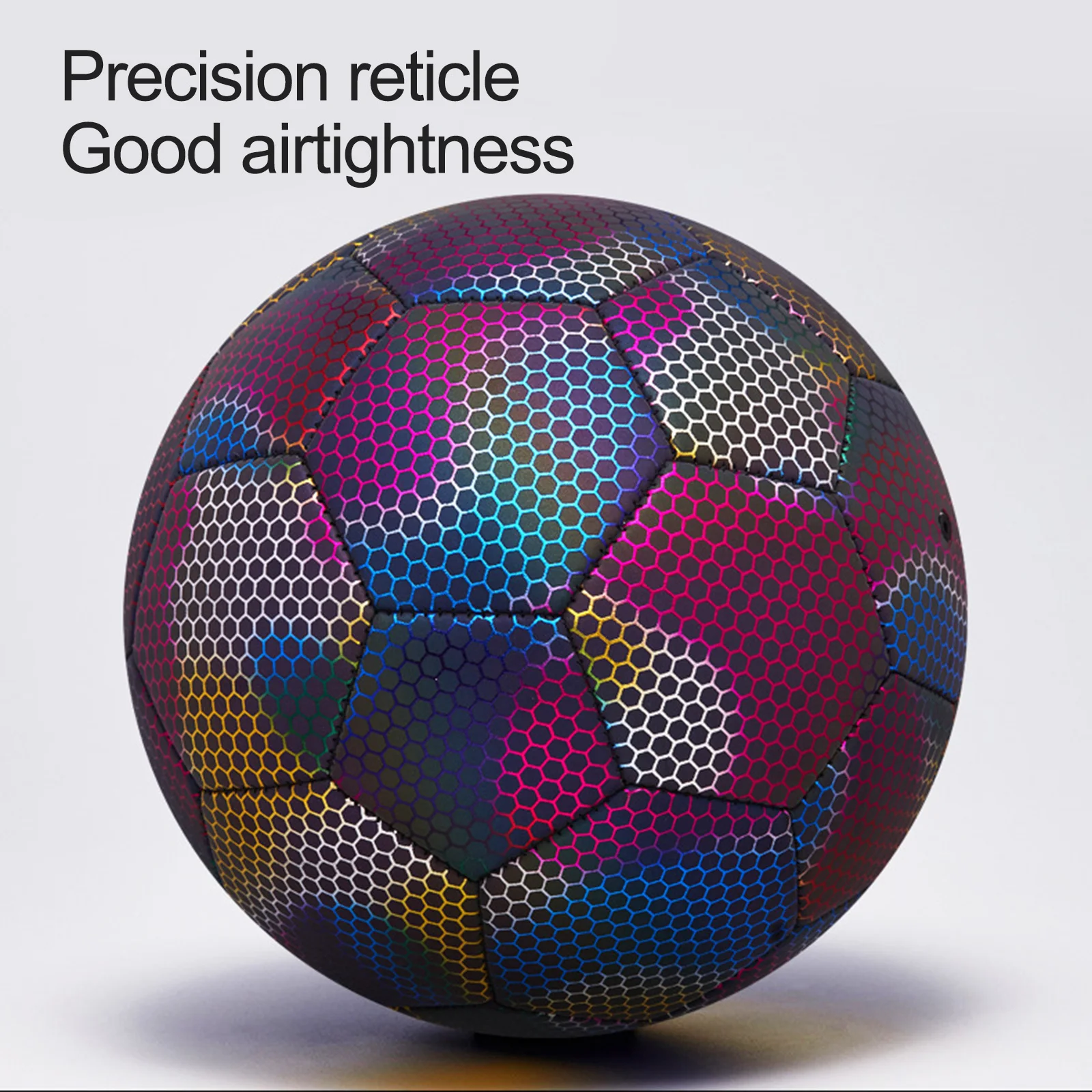 

Reflective Football Luminous Football Outdoor Sports Team Sports 1 Set Ball Bag Colorful Good Elasticity Luminous