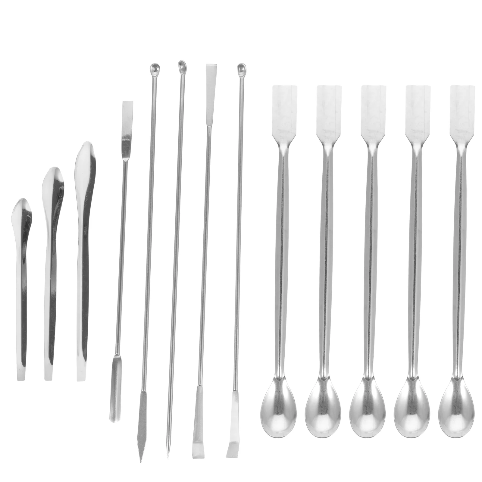 

Spoonsmedicine Stainless Steel Spatula Mini Scoop Chemistry Utensils Spoon Double Headed Ladles Reagent