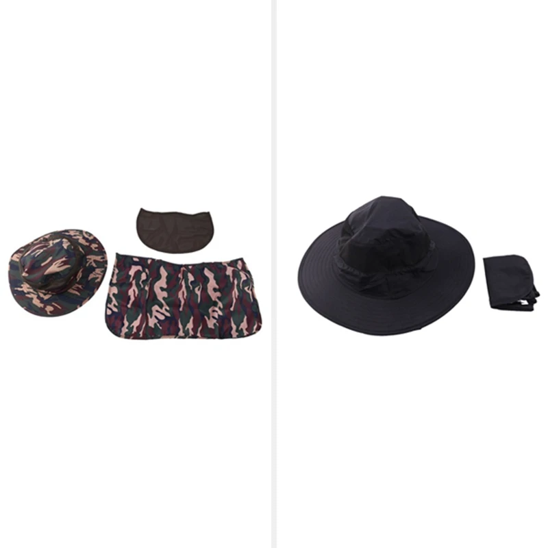 

ASDS-Outdoor Sun Hat Summer Hiking Hunting Waterproof UV Protect Fisherman Hat Fishing Cap Face Protector Anti Mosquito