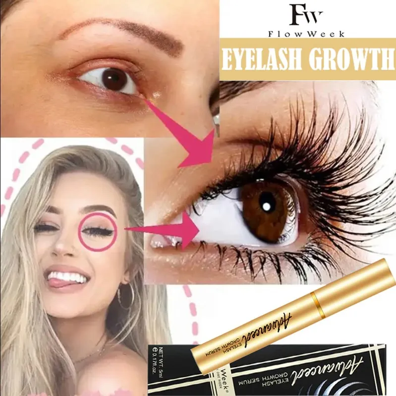 

Flow Week Rapid Eyelash Growth Enhancer Lashes Longer Thicker Serum Natural Anti-Falling Brow Care Products 7-Day Work