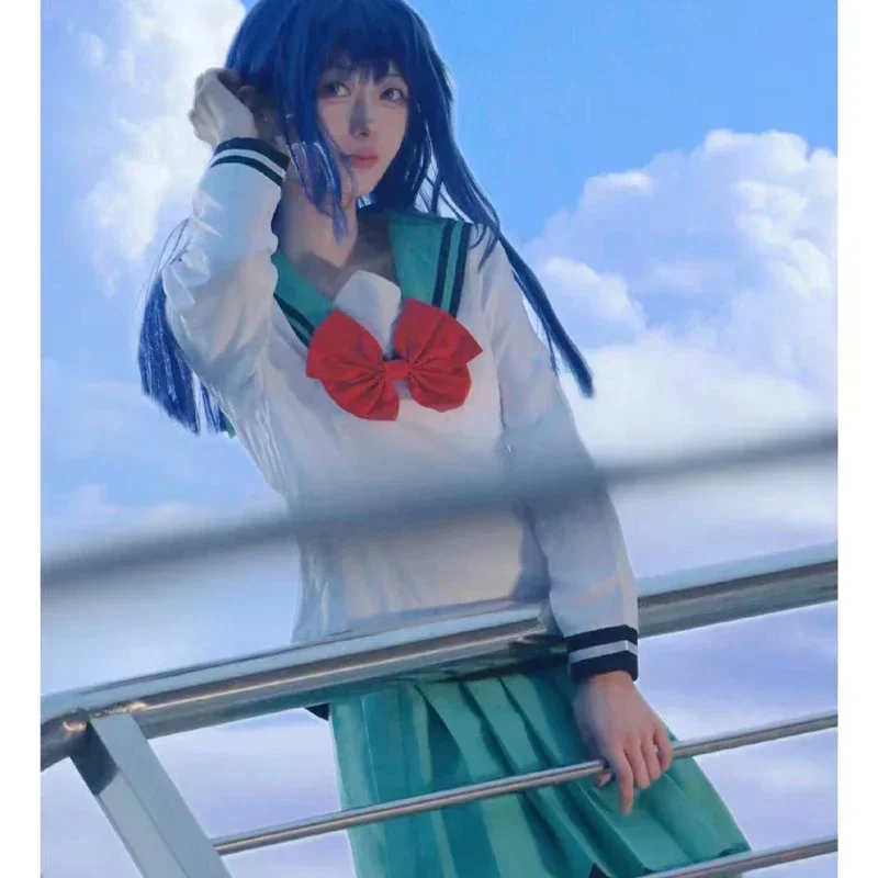 Парик с юбкой из аниме черная жизнь Саики школьная форма для женщин и девушек