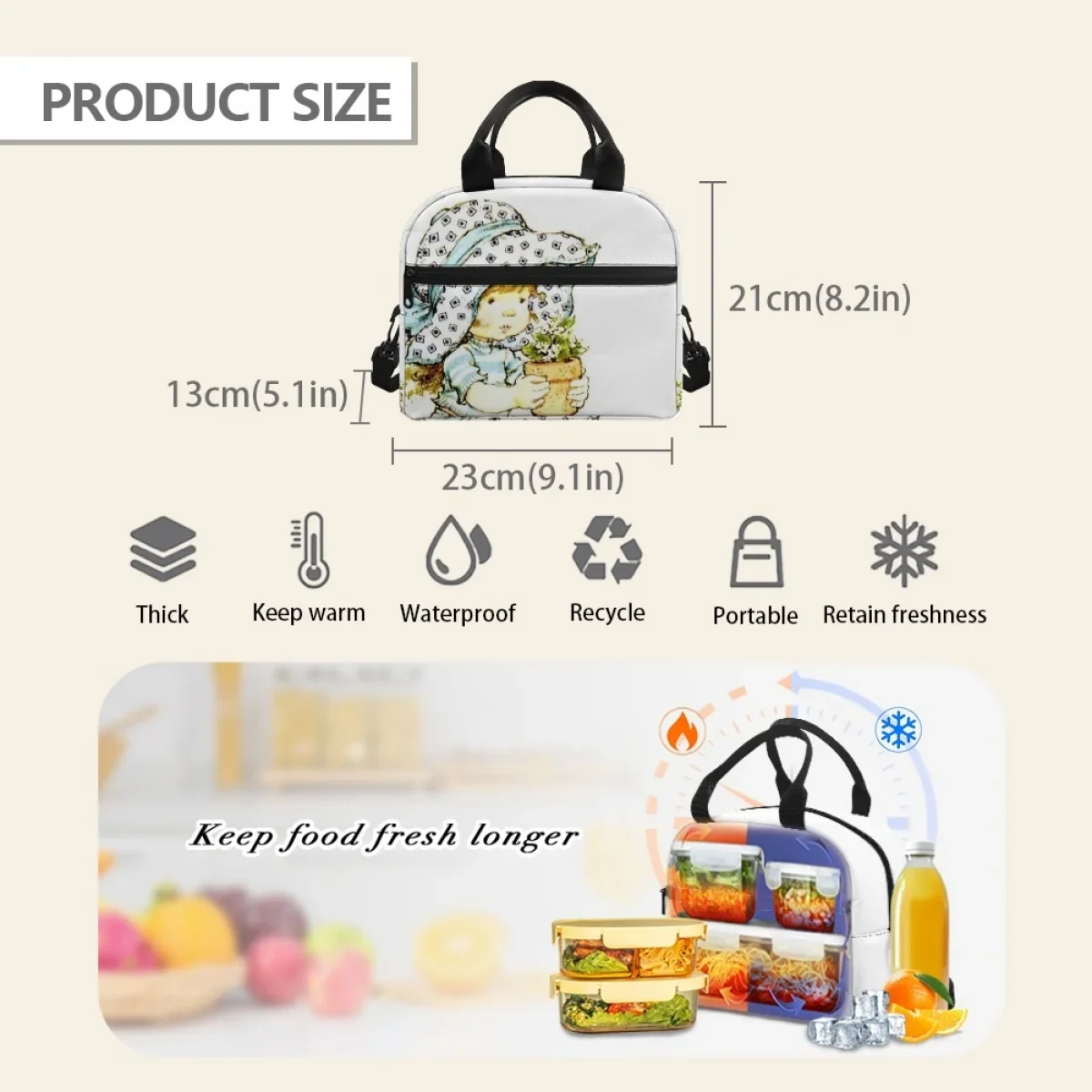 FORUDESIGNS Sarah Kay ланч-бокс женская новая портативная сумка-холодильник изоляционная