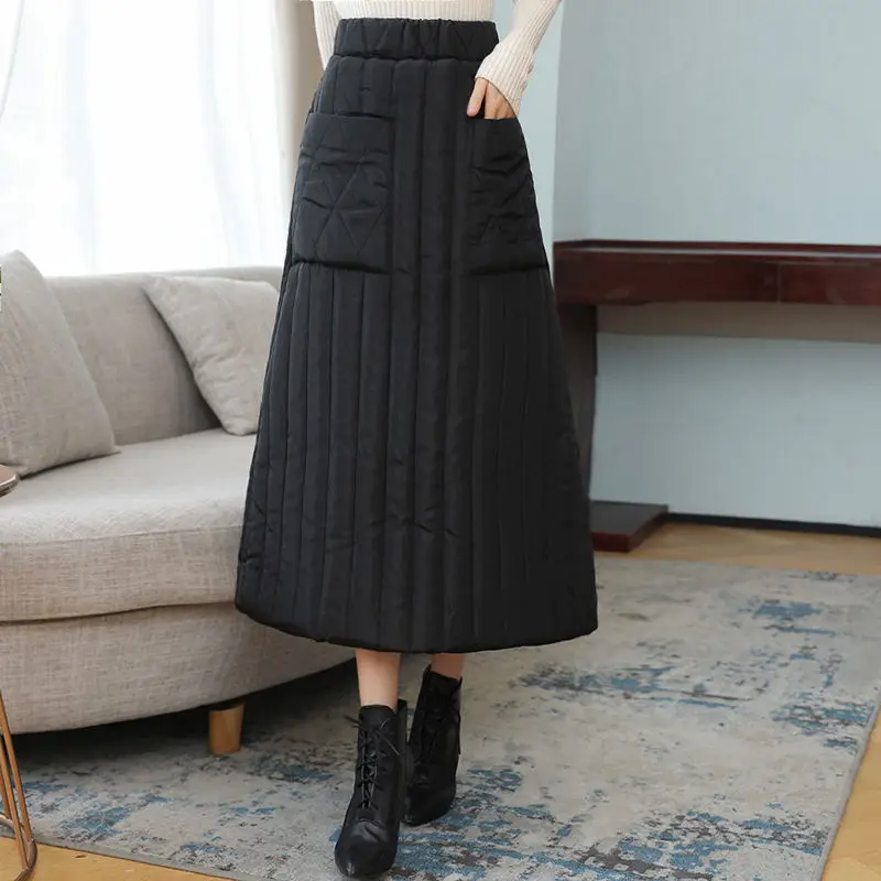 

Long Skirt Women Skirts Woman Fashion 2022 Skirts for Women Black Skirt Elegant Women's Skirts Winter Skirt Woman Plaid Skirt
