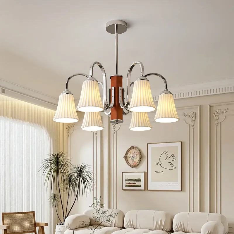 Ретро гостиная керамическая твердая древесина секундный дизайн зал в стиле