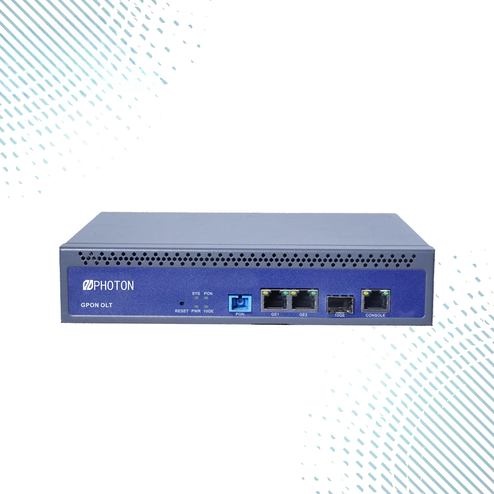 

One PON Port 2 RJ45+10GE SFP GPON OLT Transmitter 1490 Receiver 1310 Wavelengths