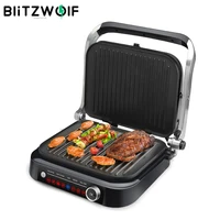 BlitzWolf Electric Grill barbecue Frying Electric Griddle BBQ grill Panini Press Opens 180 Degree Barbecue appliance