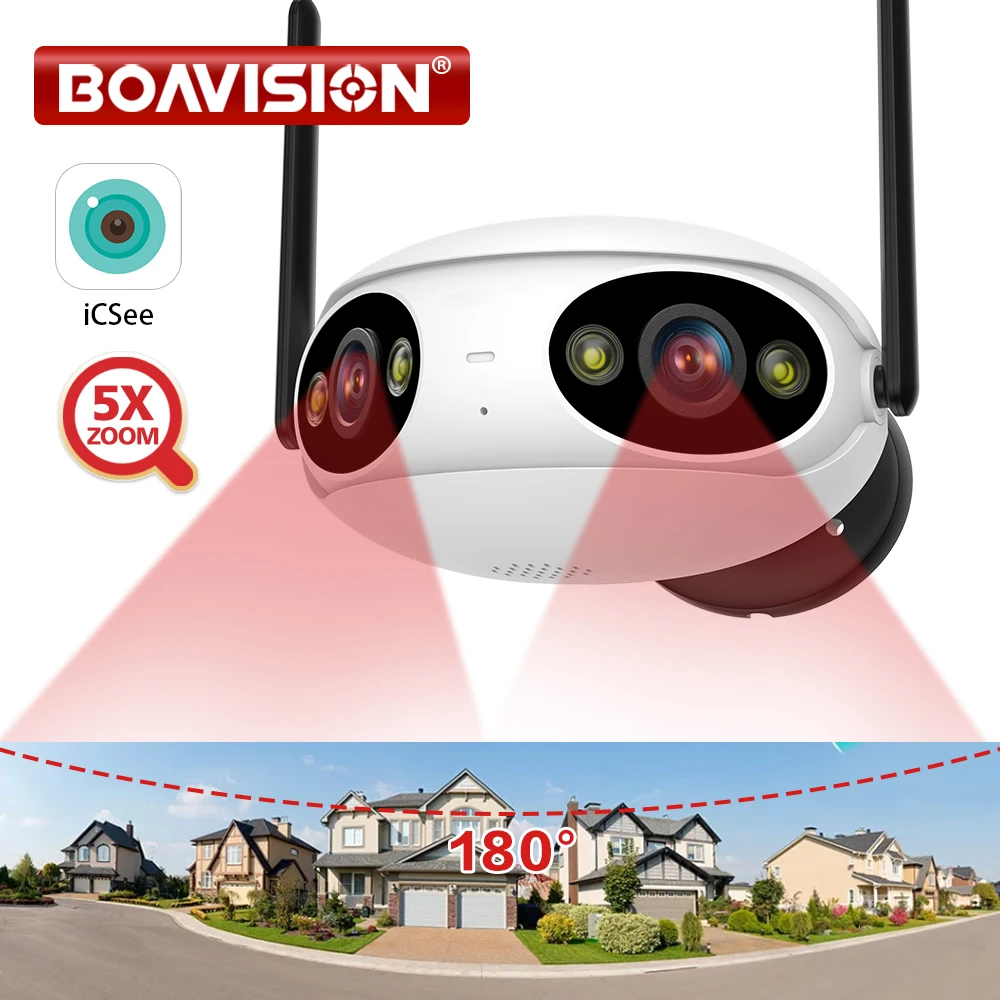 

BOAVISION WiFi POE камера видеонаблюдения 4MP 180°