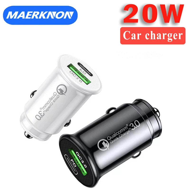 

PD 20W Car Charger USB Chargers Fast Charger 2 Ports Type C Charger Quick Charging For IPhone 13 14 Pro MAX Xiaomi 13 11 Samsung