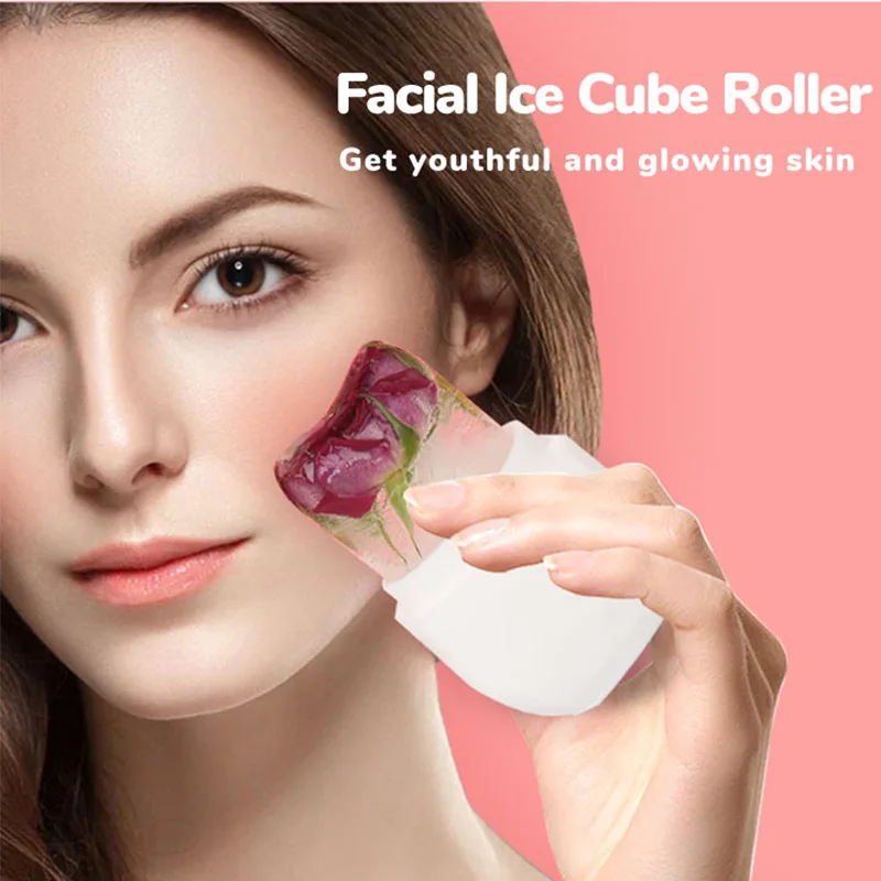 

Skin Care Beauty Lifting Contouring Tool Silicone Ice Cube Trays Ice Globe Ice Balls Face Massager Facial Roller Reduce Acne