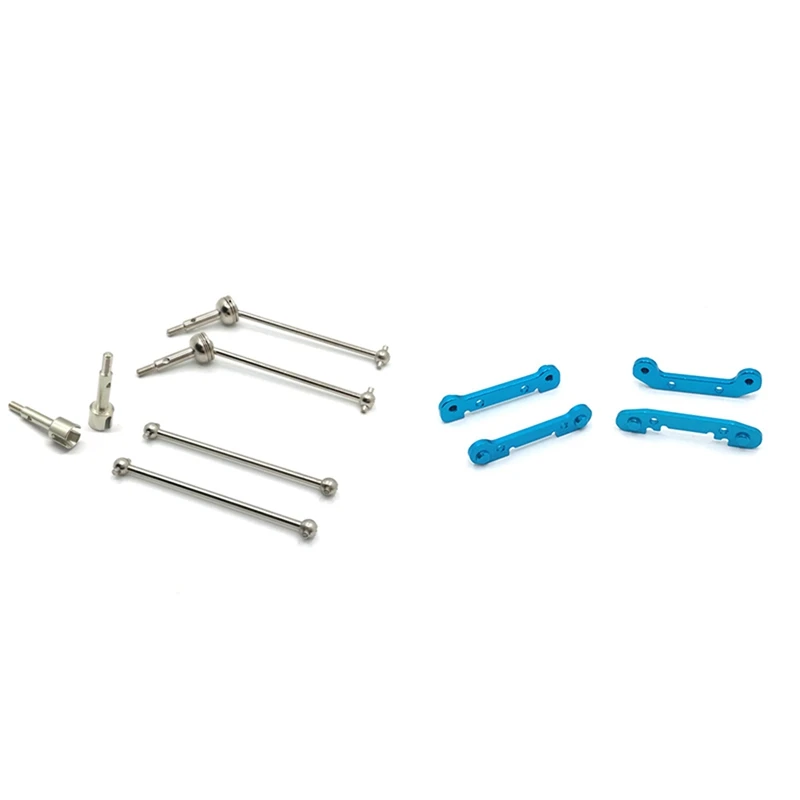 

2 комплекта детали для автомобиля RC: 1 комплект металлических передних и задних приводных валов CVD и 1 комплект подвижных рычагов с металлическим рукавом вала