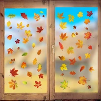 thanksgiving maple leaf sticker window glass stickers refrigerator stickers diy scrapbook mobile phone decor accessories 2030cm