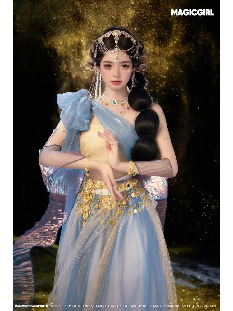 Women's Han Chinese Clothing Studio Pinshang Elements Improved Hanfu Western Dunhuang Dance Kweichow Moutai Exotic