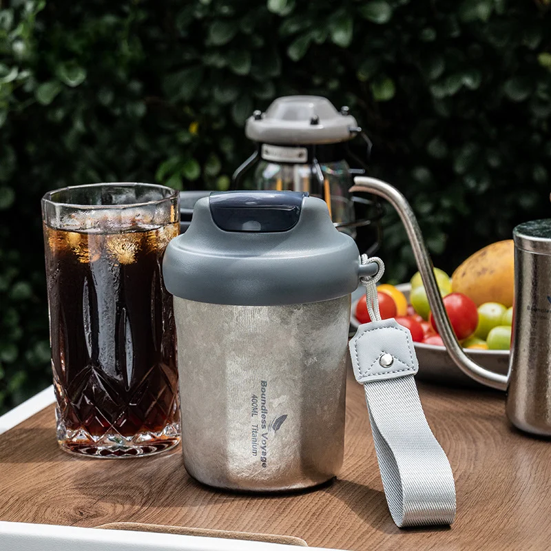 380 мл титановая изолированная чашка для питья с двойными стенками вакуумная