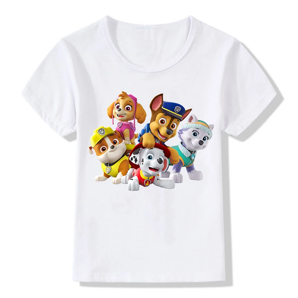 New Paw Patrol Puppy Dog Children's T Shirt Kawaii Cartoon Harajuku Funny Top Kids Boys Girl T-shirt Fashion Casual Clothes Tees |