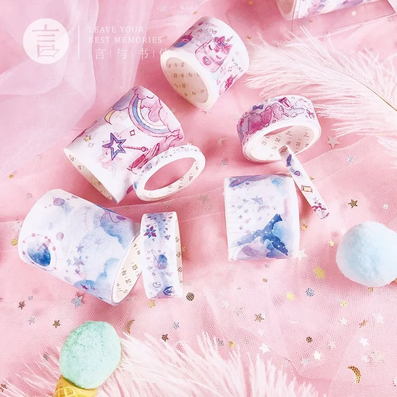

Hand-torn Adhesive Tape Diy Stickers, Hand-held Decorative Adhesive Tape, Girls' Notes, Traveling Galaxy 2 Models