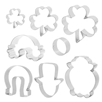 8 piece cookie cutters pastry cutters for scones sandwich cutters for children four leaf clover rainbowshaped mould