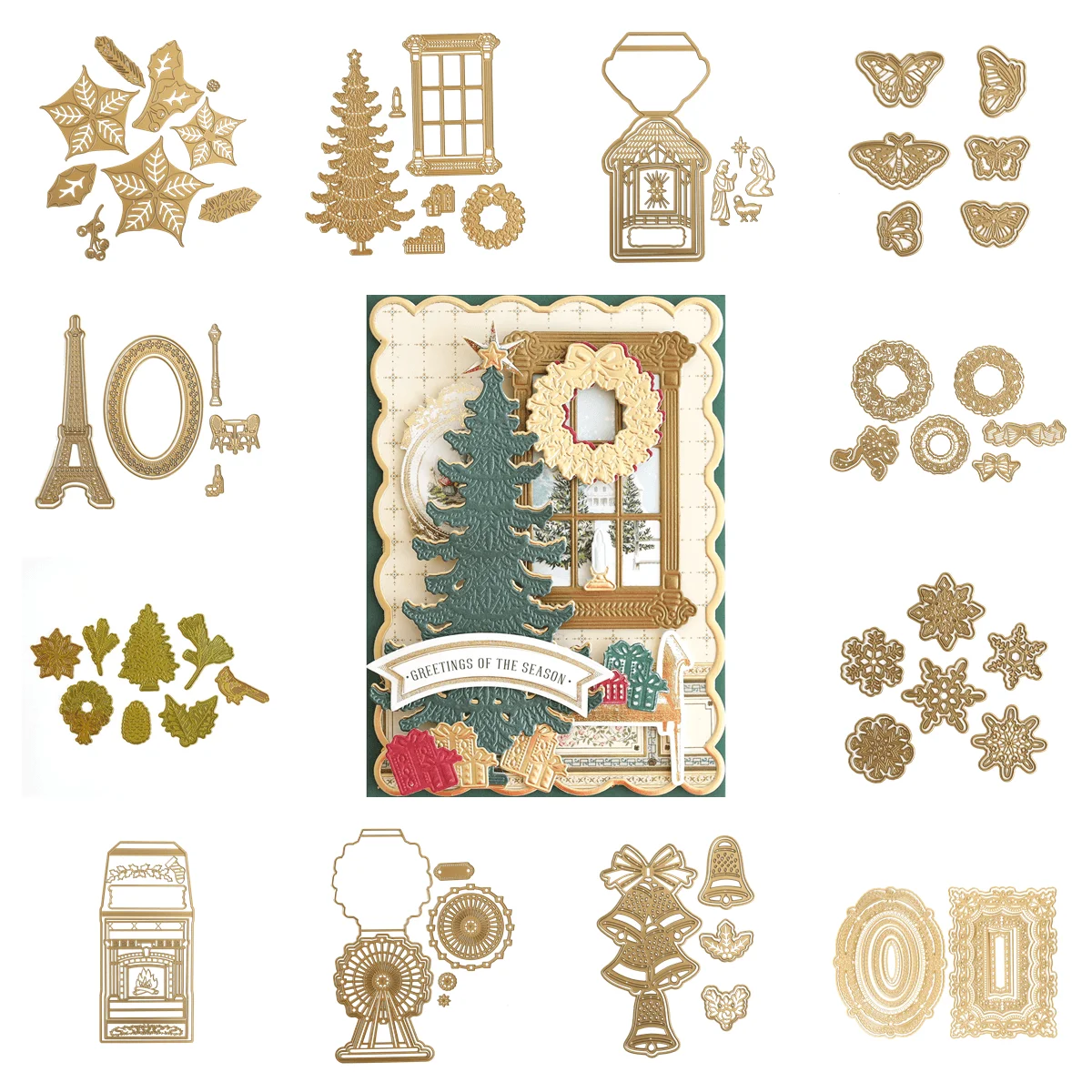 

3D Christmas Collection Die New Metal Cutting Dies Scrapbook Embossed Make Paper Card Album Diy Craft Decoration 2022 Arrivals