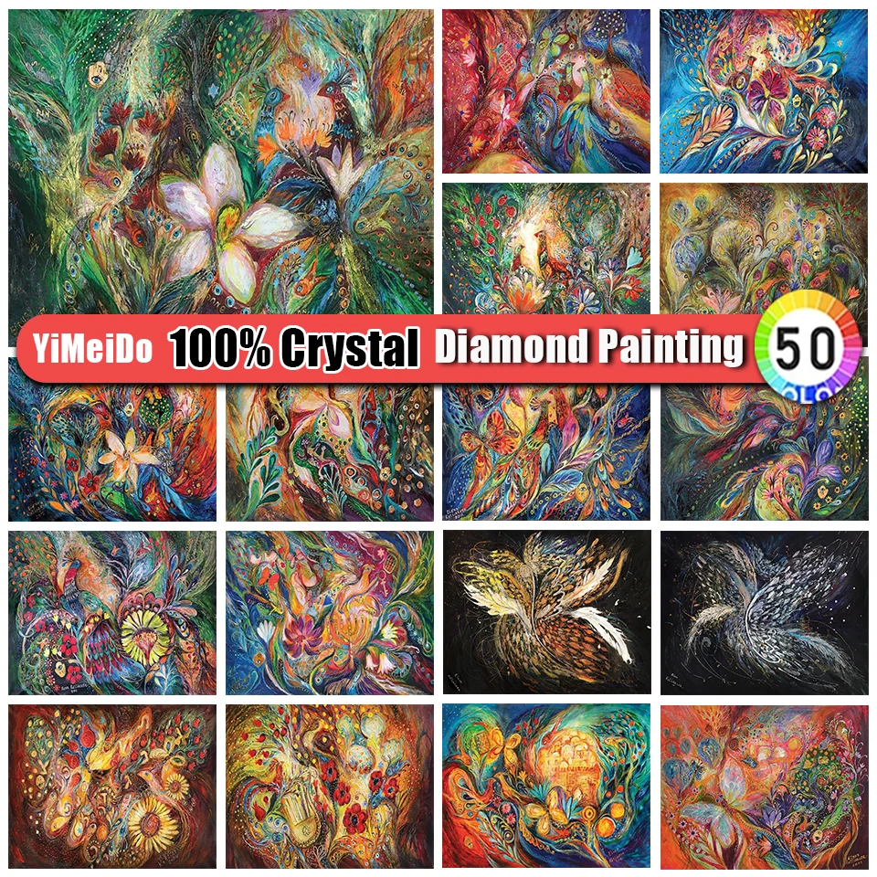 

YiMeiDo 100% алмазная живопись с бабочками красочный цветок полная Алмазная мозаика вышивка животными вышивка крестиком подарок
