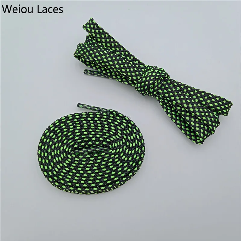 (30Pairs/Lot) Weiou New Stylish Double Layer Canvas Flat Shoelaces Designer Hiking Boot Laces Polyester Web Pattern Shoestrings