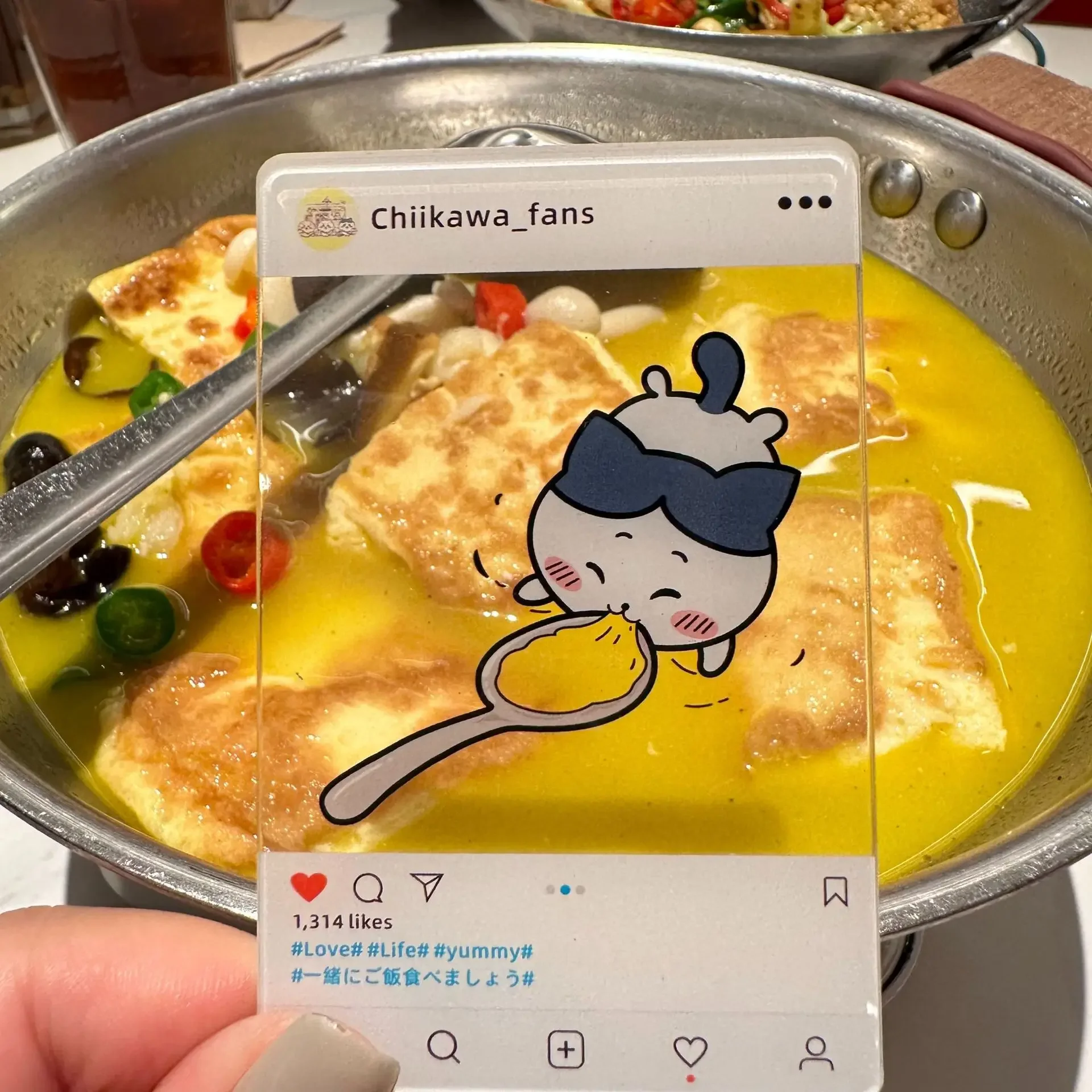 Новый Chiikawa мультфильм Ins Hachiware Usagi ест акриловая прозрачная открытка милый реквизит для фото украшения декоративная фотокарта (art.: 3920cab583eca) - 3920cab583eca