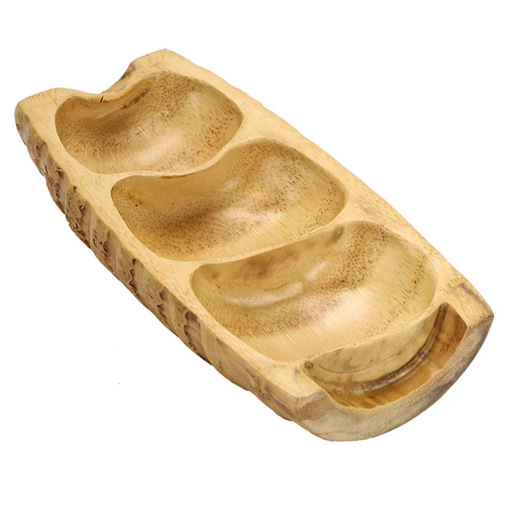 

Dinner Plates Storage Containers Bamboo Desktop Tray Fruit Fruits Serving Bread Display