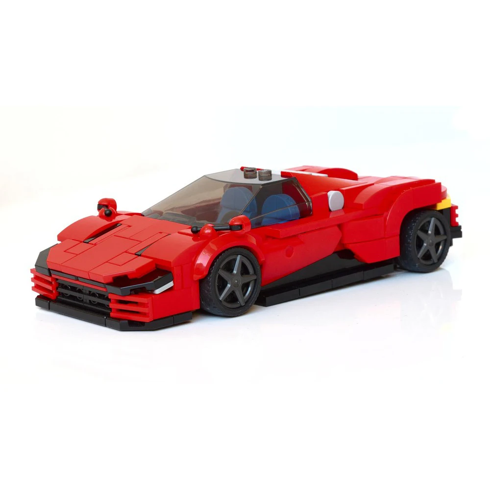 Фото Конструктор PolaDeer 309 деталей: Гараж для спортивного автомобиля MOC, серия Daytona SP3 Champion, модель из строительных блоков, игрушка-конструктор, подарок на день рождения для детей №1