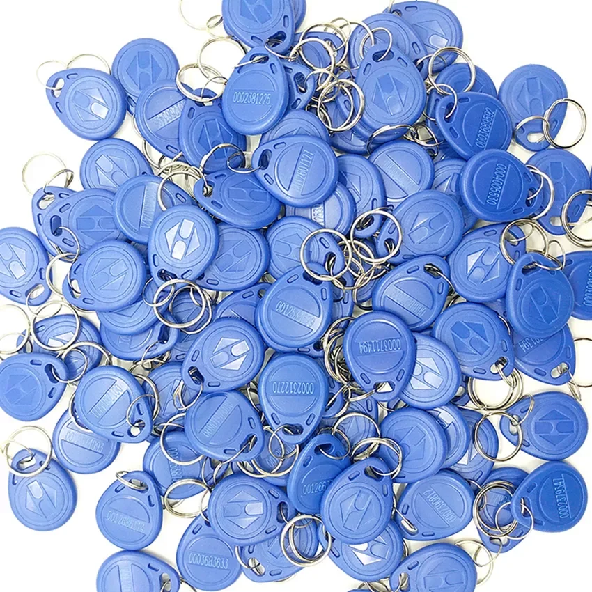 

2023New 100pcs RFID Tag 125KHz Proximity RFID Card Keyfobs Key Fob Access Control Smart Card 11 Colors Keyfob Free Shipping