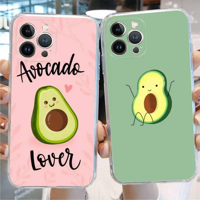 

Cute Avocado Phone Case For iPhone 14 11 12 13 Mini Pro XS Max Cover 6 7 8 Plus X XR SE 2020 Funda Shell
