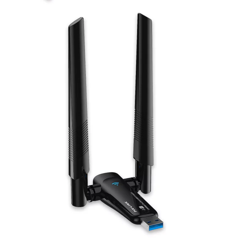 

PIX-LINK AC1200 Wireless USB Wifi Adapter 2.4G&5G Network Card Dual Antennas High-Gain Wifi Reveiver USB 3.0 For PC Home Use