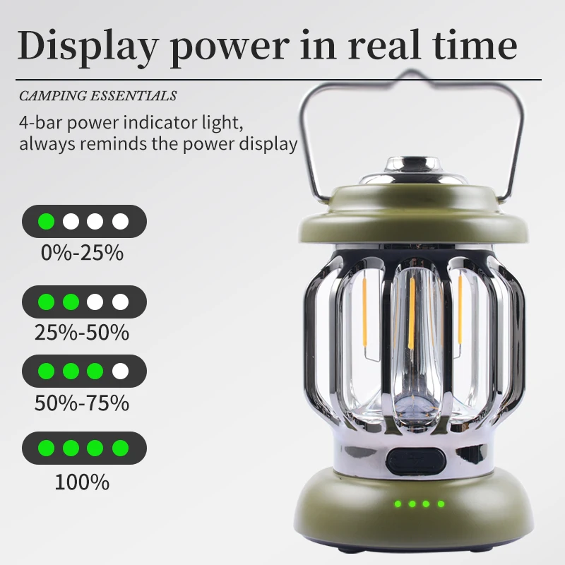 Ретро-настроение супер яркий многофункциональный для кемпинга на открытом