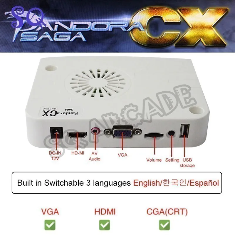 2022 Pandora Сага Box CX 2800 в 1 аркадная версия джойстик игровая консоль шкаф машина JAMMA