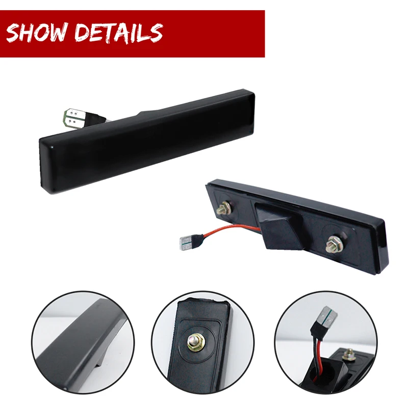 Передний Янтарный/задний красный светодиодный автомобильный бампер боковые