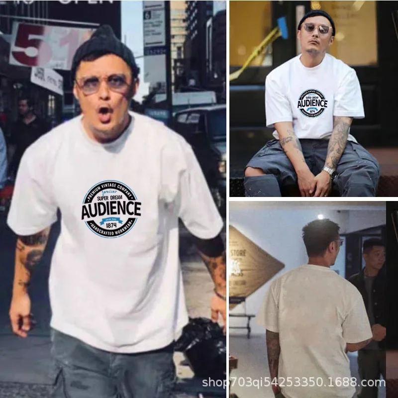 Модная хлопковая футболка в американском стиле 200 г м Ins супер популярная