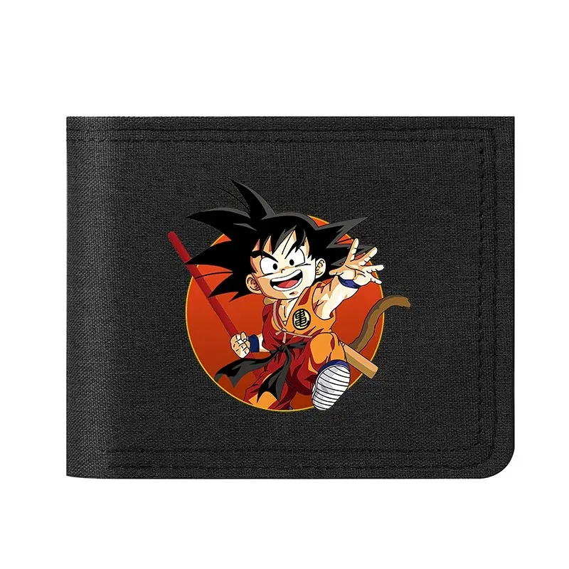 Фото Мужские кошельки Dragon Ball, модные зажимы для денег в стиле аниме с героями мультфильмов, держатель для кредитных карт в стиле хип-хоп для мальчиков, портативный карман-клатч, подарки на день рождения №4