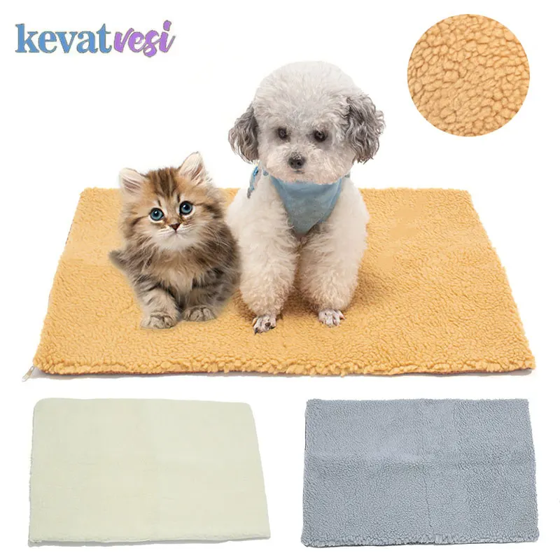 Зимняя теплая кровать для собак, коврик, моющаяся плюшевая кровать для домашних животных для маленьких собак и кошек, удобная подушка для собак, коврики для глубокого сна для щенков, товары для домашних животных