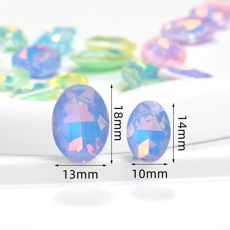 24 шт. овальный опал искусственное стекло мокко камни сделай сам драгоценные с
