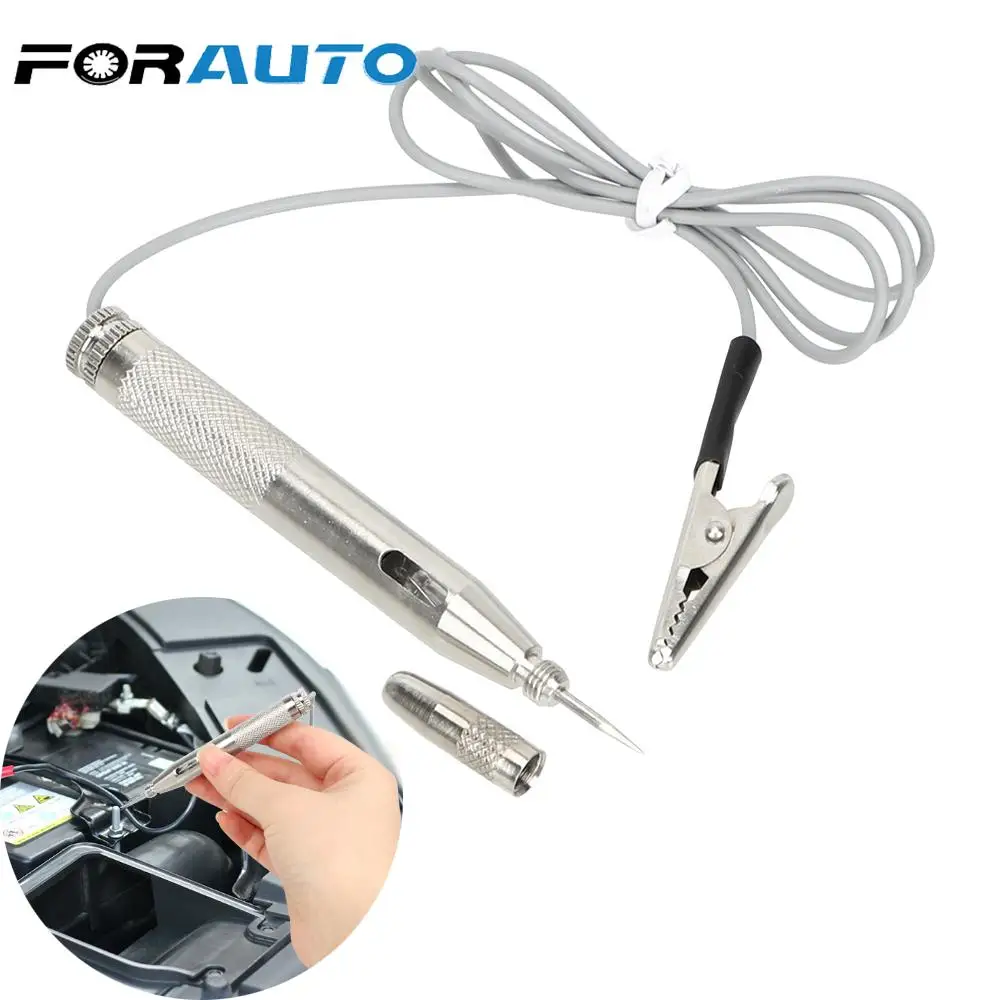 

FORAUTO Car Circuit Tester Detector Copper Voltage Test Pen 6V-24V Probe Light System Test Probe Lamp Auto Light Lamp