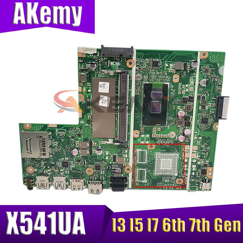 

Материнская плата для ноутбука X541UA X541UAK, I3 I5 I7 6-го поколения, процессор 7-го поколения для Asus X541UJ X541UV X541UVK X541UQ X541U материнская плата для ноутбука
