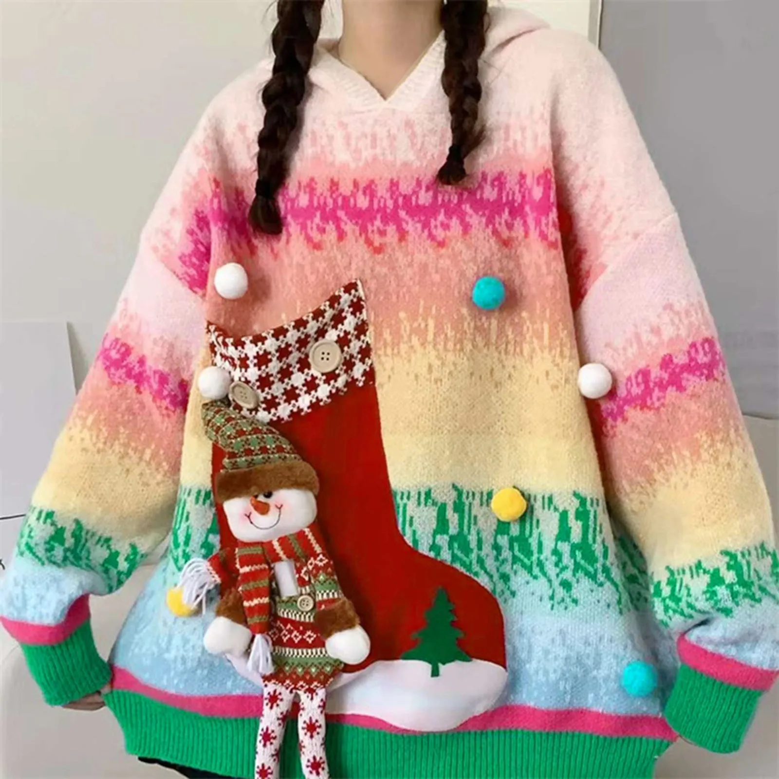 Женская мультяшная кукла-снеговик рождественская кукла елка украшение