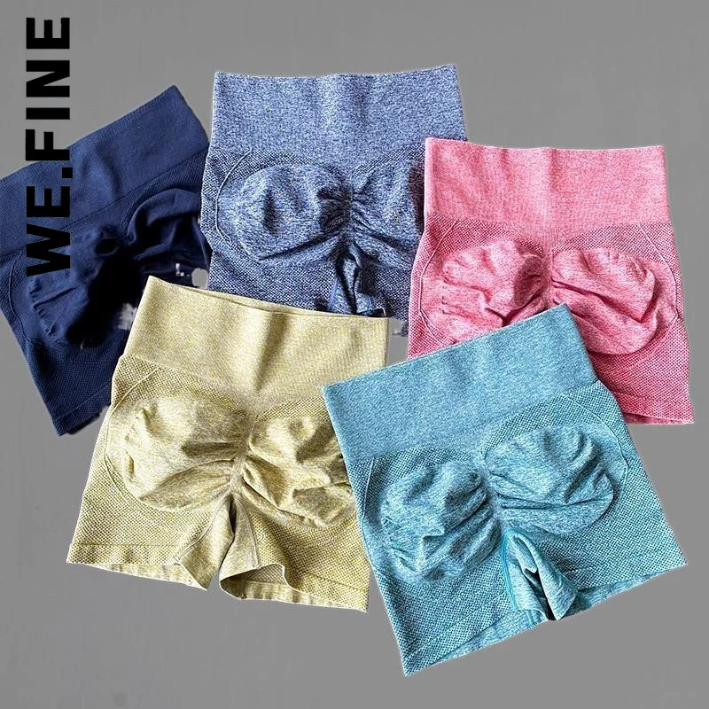 

We.Fine Seamless New Scrunch Clothes For Women High Waist Shorts Tights Women's Shorts Tights Gym Clothing Female Shorts Women
