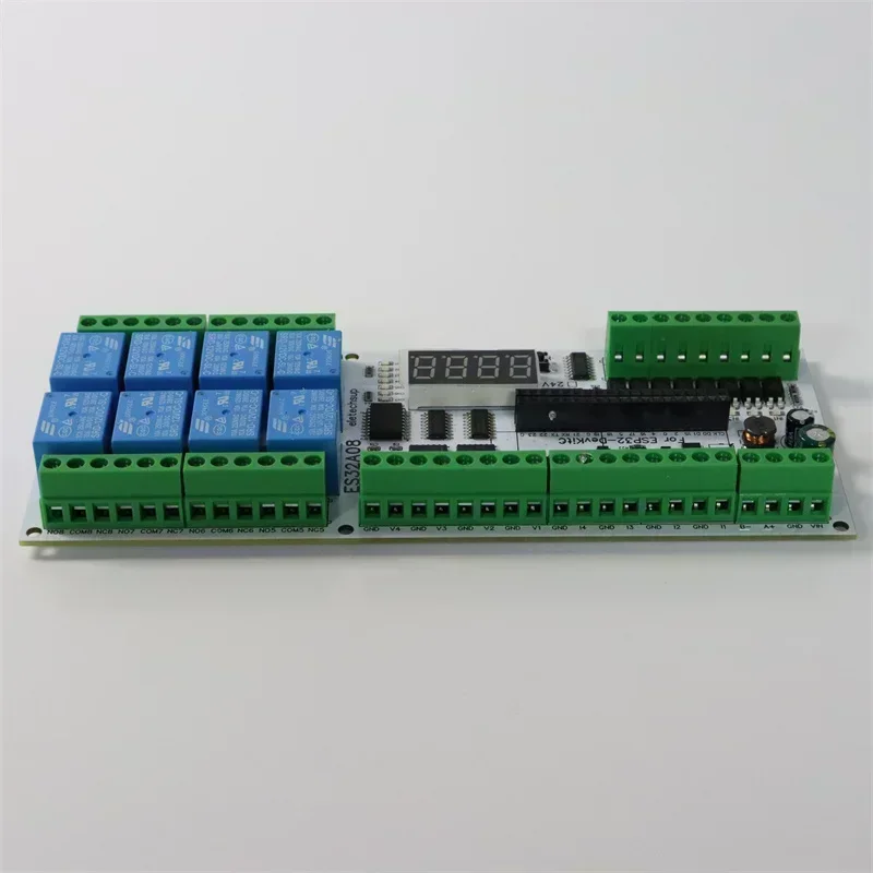 ES32A08 DC12V 24V 8AI-8DI-8DO ESP-WROOM-32 ESP32 Плата расширения RS485 4-20MA 0-5V 0-10V Аналоговая коллекция