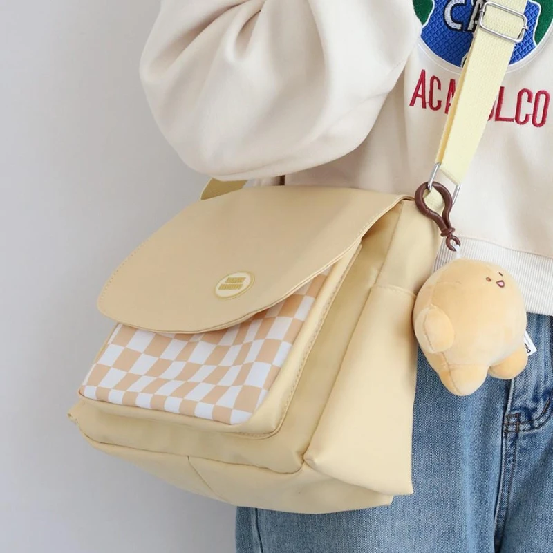 Ins Student Messenger Bag Class Casual Backpack Shoulder Bags Japanese Women's Bag Unisex Cloth Bag 2023 Fashion Handbags