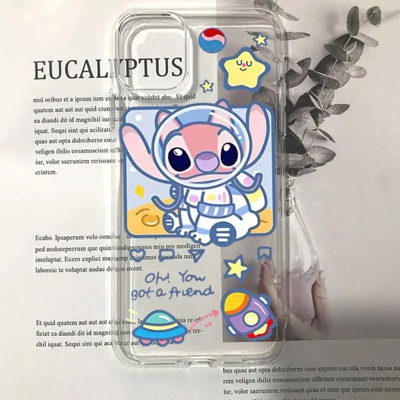 Stitch Phone Case For iPhone 11 12 13 14 Mini Pro Max XR X XS TPU Clear Case For 8 7 6 Plus SE 2020