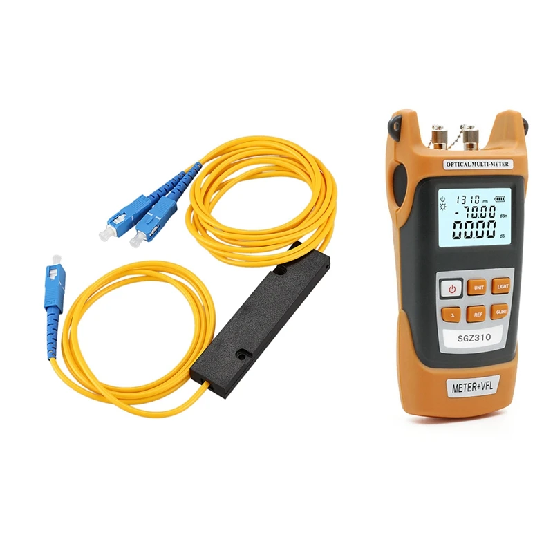 

Top Deals 2 Pcs Fiber Optical Fitting: 1 Pcs Fiber Optic Cable Tester Fiber Optic Visual Fault Locator & 1Pcs FTTH SC UPC 1X2 Pl